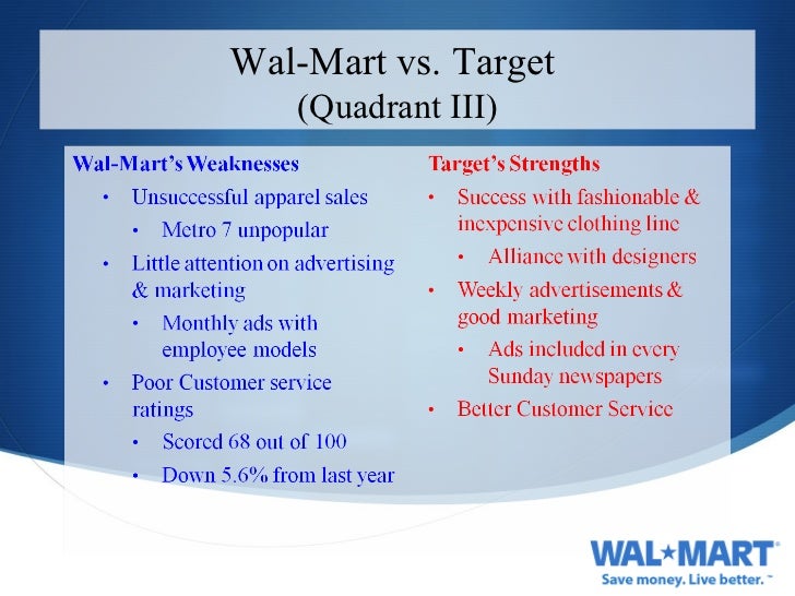 walmart vs target marketing strategies target weaknesses